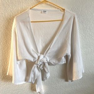 Tie front top for over tank top